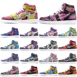 New Customised Shoes DIY Sports Basketball Shoes males 1 and females 1 Anime Customised Character Trend Versatile Outdoor Sports Shoes