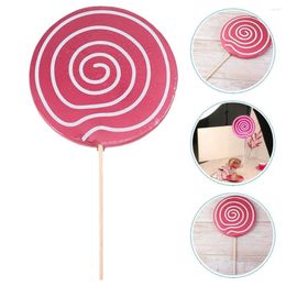 Party Decoration 2 Pcs Simulation Lollipop Food Toys Model Fake Po Props DIY Crafts Statue Candy Booth Wooden Simulated Child