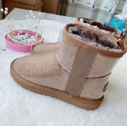 Australian designer classic clear mini UGGsity boots sheep Wool cashmere children kids child short ii triplet Australia baby boys girls brand winter snow boot YO108