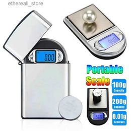 Bathroom Kitchen Scales Mini Pocket Lighter Scale 50g/100g/200g Precision Digital Scales for For Jewellery Diamond Reloading Kitchen 0.01g Weight Q231020