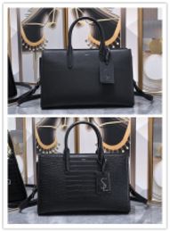 Designer Luxury PARIS Sac De Jour Baby Small Medium Black Croc Hand Bag Purse Grained Black Leather Shoulder Bag Tote