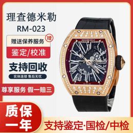 Men/Women Richrd Mileres Automatic Mechanical wristwatch Series RM023 18k Rose Gold Original Diamond Fashion Casual XH2KL