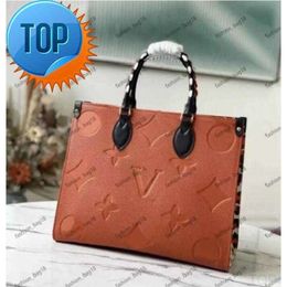 Luxury totes designer bag womens hands Onthego tote Hot Crossbody flower ladies Casual PVC Genuine Leather purse shoulder s feSSf