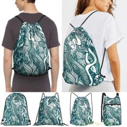 Shopping Bags The Merman Men Purpose Drawstring Backpack Women Outdoor Travel Backpacks Gym Training Swimming Fitness Bag
