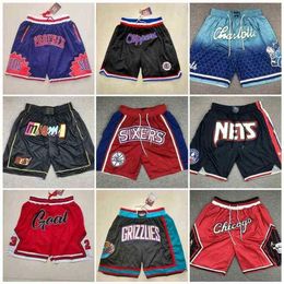 Men's Shorts Leisure Just Don Basketball Shorts Sweatpants Hip Pop Sport Short Pant With Pocket Mitchell and Ness Retro Stitc190n