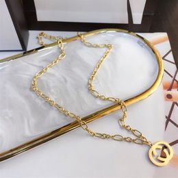 Luxury Design Necklace Choker Chain 18K Gold Plated Stainless Steel Necklaces Pendant Statement Fashion Womens Wedding Jewellery Acc2746