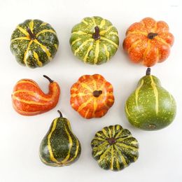 Decorative Flowers 1 Set Mini Artificial Pumpkin Halloween Foam Decor Simulation Vegetable DIY Craft For Farmhouse Harvest Party Home