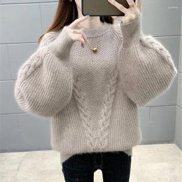Women's Sweaters Autumn And Winter Languid Pullover Sweater Trendy Cable-knit Undershirt