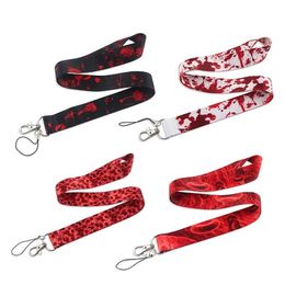 Designer Keychain New Cartoon Red Blood Lanyards Keychain Cell Phone Neck Strap Badge Holder Keyring for Doctors Nurses Friends Lanyards for ID Badge Holder cc