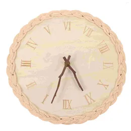 Wall Clocks Digital Clock Non Ticking Decor Kid's Room Round Hanging Basswood Home Office Living