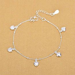 Fashion Female Lovely Heart Charm Bracelet For Women 925 Sterling Silver Birthday Gifts Jewelry 210507263S