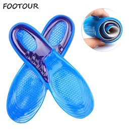 Shoe Parts Accessories FOOTOUR Silicone Gel Insoles Men Women Insoles Sport Shoe Pads Orthopedic Arch Support Massaging Shock Absorption Shoe Inserts 231019