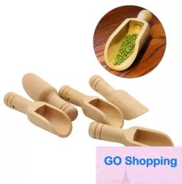 Fashion Mini Wooden Scoops Bath Salt Powder Detergent Powder Spoon Candy Laundry Tea Coffee Spoons Eco Friendly Wood Mini Scoops latest