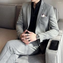 Men's Suits 2023 High-end Wedding Suit (suit Western Pants) Boutique Fashion Business Trend Handsome Groom Dress Two-piece Set