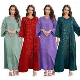 Ethnic Clothing Women'S Middle Eastern Muslim Burka Dress Casual Comfortable Loose Diamond Setting Clothes For Ladies