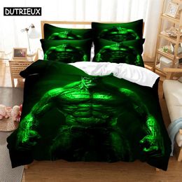 Bedding sets Strong Man Duvet Cover Set 3d Digital Printing Bed Linen Fashion Design Comforter Sets 231020