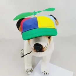 Dog Apparel Pet Hat With Propeller Design Unique Adorable Hats Colourful Sunproof Breathable Baseball For Summer