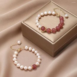 Strand Korean Version Ins Niche Design Personality Jewelry Trendy Natural Freshwater Pearl Bracelet Women For