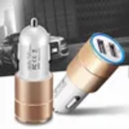 Car Charger Mini Dual USB Car Charger Adapter Double USB 2Port For iPhone 8 X 7 Plus Samsung Galaxy S4 S5 with Opp Package ZZ