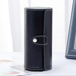 Jewelry Pouches Watch Roll Case PU Leather Bracelet Display Storage Portable Pocket Travel Bangle Hand Chain For Men Women