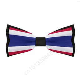 Bow Ties Polyester Thailand Flag Bowtie For Men Fashion Casual Men's Cravat Neckwear Wedding Party Suits Tie