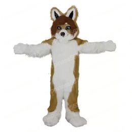 Performance Brown Fox Dog Husky Mascot Costumes High Quality Cartoon Character Outfit Suit Carnival Adults Size Halloween Christmas Party Carnival Dress suits