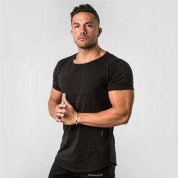 New Designer Panelled T-shirt Mens Fitness T-shirt Homme Gyms T Shirt Men Fitness Crossfit Summer Tees Tops With M-2XL335z