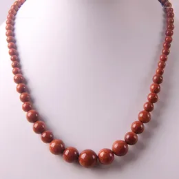 Chains Golden Sandstone Graduated Round Beads Necklace 18 Inch Jewellery For Woman Gift F195