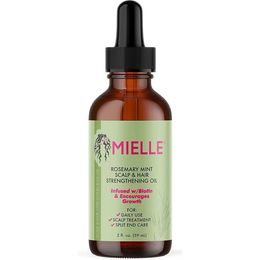 Mielle Organics Rosemary Mint Scalp Hairオイルエッセンシャルオイルは分割と乾燥した頭皮の香りを栄養を与える