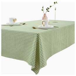 Table Cloth Inyahome Fashion Classic Rectangular Cotton Linen Cheque Washable Tablecloth Vintage Dinner Picnic Cover Home Decor 231020