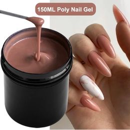 Nail Polish 150g Acrylic Gel For Extension Clear Brown Finger Quick Builder Extension Glue Soak Off Poly Nail Gel Polish Nails Art Manicure 231020