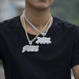 Custom Fashion Mens Necklace Moissanite Diamond Silver Pendant Charm