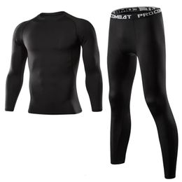 Running Sets Men Clothing Sportswear Gym Fitness Compression Suits Running Set Sport Outdoor Jogging Quick Dry Tight 231019