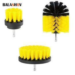 Cleaning Brushes 3Pcs Electric Scrubber Brush Drill Kit Plastic Round Kitchen for Carpet Glass Home Cleaner Toilet Tools 231019