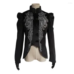 Women's Jackets Rosetic Goth Retro Fashion Women Jacket Embroidery Prinitng Patchwork Madieval Gothic Style Ladies For Autumn 2023