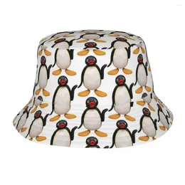 Berets Hip Hop Penguin Cartoon Bob Hats Men Women Lightweight Outdoor Sport Animal Fishing Summer Beach Vacation Getaway Headwear