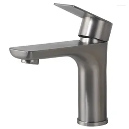 Bathroom Sink Faucets Stainless Steel Flat Basin Faucet Household Washing Table And Cold Spillproof Hand Toilet