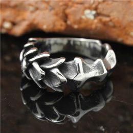 1pc Mens Boys 316L Stainless Steel US&Europe Style Scale Layer Selling Ring Whole 195o