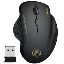 Mice Wireless Mouse Ergonomic Computer Mouse PC Optical Mause with USB Receiver 6 buttons 2.4Ghz Wireless Mice 1600 DPI For Laptop 231020