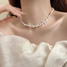 Designer Real Fresh Water Pearl Choker Necklace Custom Natural Seawater 925 Sterling Silver Statement Necklace For Woman