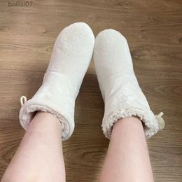 Slippers Womens Home Slipper Boots Winter Warm Fuzzy Indoor Fur Ball Contton Plush Non Slip Grip Female Floor Shoes Flat Ladies R231020