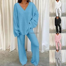 Women's Two Piece Pants Womens Autumn Outfit Long Sleeve Crewneck Pullover Tops And Sets Tracksuit Sweatsuits