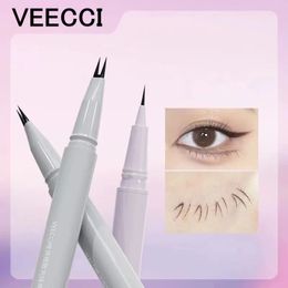 Eyebrow Enhancers VEECCI Liquid Eyebrow Lower Eyelash Eyeline Aegyo-sal Pencil 2 Forks Multifunctional Pen Waterproof Natural Eyes Beauty Tool 231020