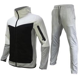 Designer Mens tracksuits sweater Basketball set streetwear sweatshirts sports suit Zip Fitness clothes wholepants two-piece se254w
