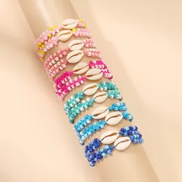 Strand Beaded Bracelet Sea Shell Multilayer Colour Originality Hand Knitting Bohemia Adjustable Tide Simple Rice Bead