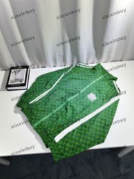 xinxinbuy Men designer Coat Jacket Denim Letter jacquard fabric Webbing sets long sleeves women white Black blue green M-2XL