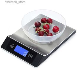 Bathroom Kitchen Scales Kitchen Scale 15Kg/1g Stainless Steel Electronic Digital Scales Grammes Balance Smart Food Scale For Coffee Weighs Baking Cooking Q231020