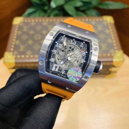 Mens Watches Richrd Mileres Luxury Automatic Mechanical Rm010 Swiss Movement Sapphire Mirror Rubber Strap Sport Brand XRRRN