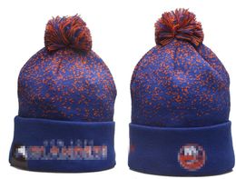 Men's Caps Hockey ball Hats ISLANDERS Beanie All 32 Teams Knitted Cuffed Pom NEW YORK Beanies Striped Sideline Wool Warm USA College Sport Knit hats Cap For Women a1