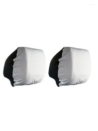 Car Seat Covers Interior Accessories White Universal Left Right Headrest Protector 2pcs/4Pcs Cover Polyester Elastic